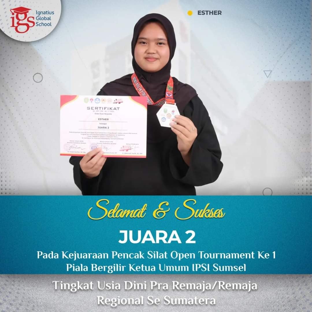 Beberapa Siswa SMA IGS Menjuarai Open Turnament Pencak Silat Piala Ketua Umum IPSI Sumsel 2024 Beberapa Siswa SMA IGS Menjuarai Open Turnament Pencak Silat Piala Ketua Umum IPSI Sumsel 2024