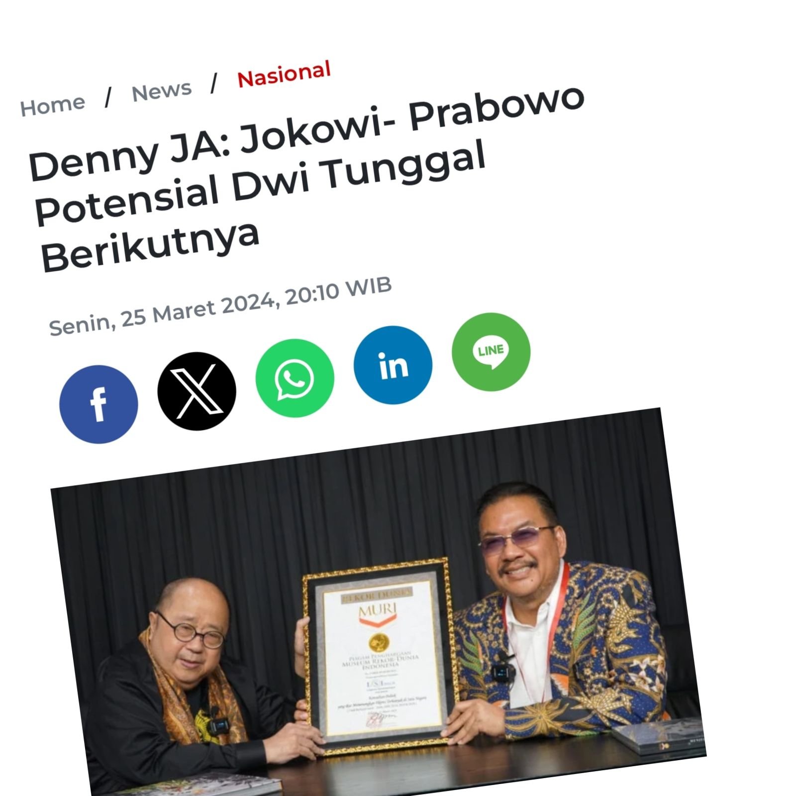 Rangkuman Berita TIGA MOMEN YANG MENENTUKAN KEMENANGAN PRABOWO- GIBRAN