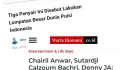 Chairil Anwar, Sutardji Calzoum Bachri, Denny JA: Tiga Penyair Yang Melakukan Lompatan Besar Dunia Puisi Indonesia Chairil Anwar, Sutardji Calzoum Bachri, Denny JA: Tiga Penyair Yang Melakukan Lompatan Besar Dunia Puisi Indonesia