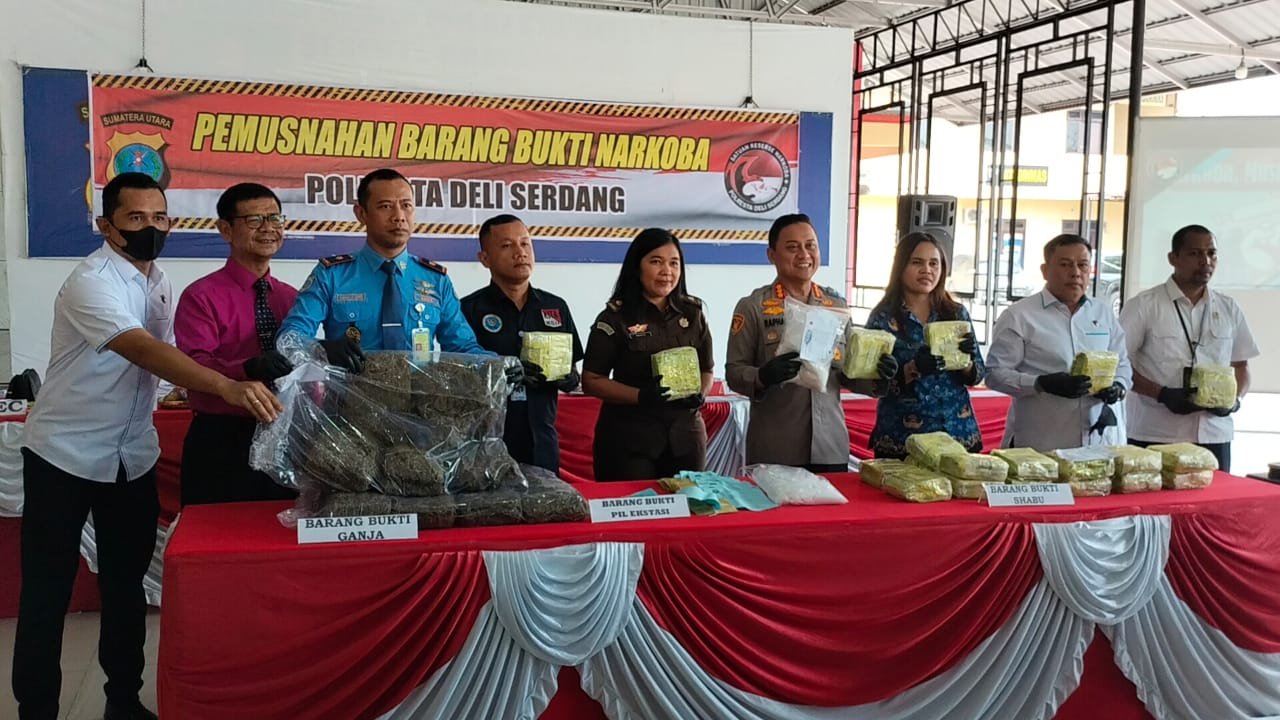 27 Kg Sabu, 11 Kg Ganja Dimusnakan Dengan Incenerator