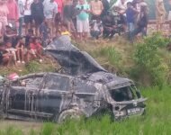Tertabrak Kereta Api, 6 Penumpang Toyota Rush Tewas, 1 Kritis
