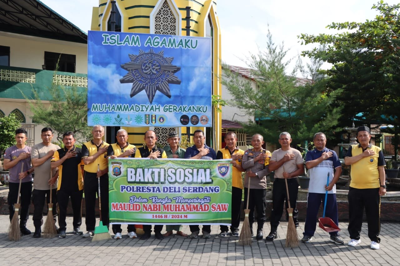 Menyambut Maulid Nabi Muhammad SAW, Polresta Deli Serdang Giat Bhakti Sosial Menyambut Maulid Nabi Muhammad SAW, Polresta Deli Serdang Giat Bhakti Sosial