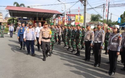 Kapolresta Deli Serdang Pimpin Apel Gelar Pasukan Ops Zebra Toba 2024