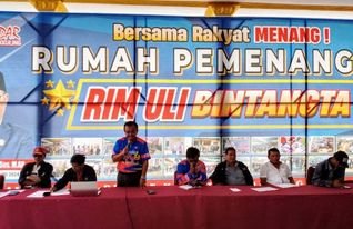 Guna Perkuat Tim, Paslon ”RIM ULI BINTANGTA” Rapat Evaluasi 15 Korcam Kecamatan