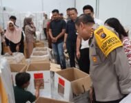 Kapolresta Deli Serdang Tinjau Dan Cek Gudang Logistik KPU