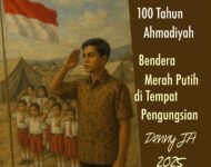 100 Tahun Ahmadiyah  BENDERA MERAH PUTIH DI TEMPAT PENGUNGSIAN