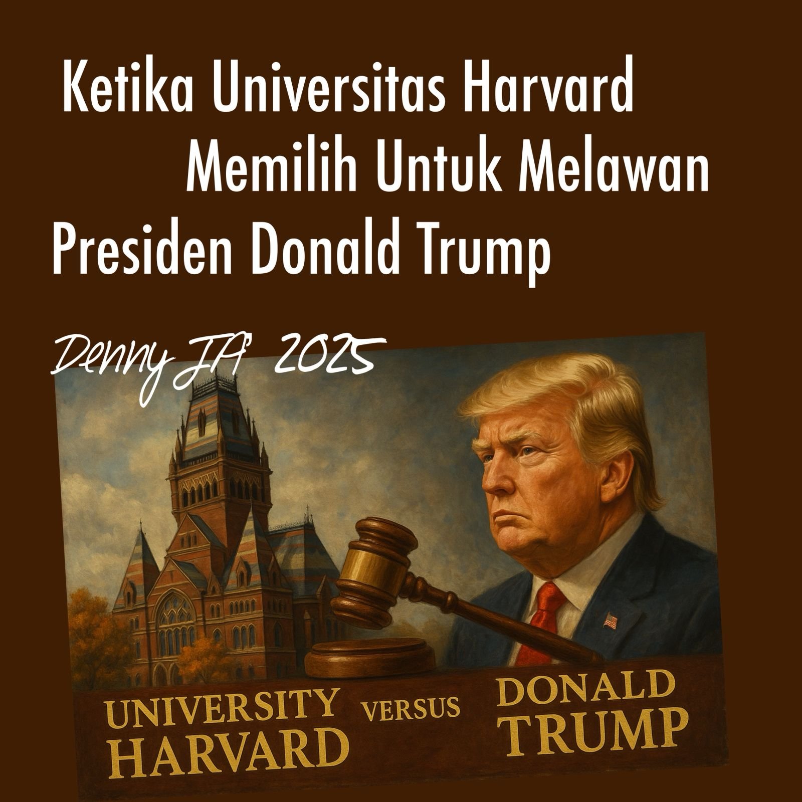 KETIKA UNIVERSITAS HARVARD MEMILIH UNTUK MELAWAN PRESIDEN DONALD TRUMP