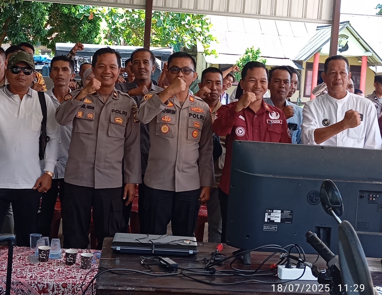 Polsek Tanjung Raja Dukung Program Ketahanan Pangan Pemerintah Pusat
