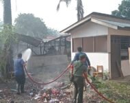 Gudang SMAN 1 Bangun Purba Terbakar, Koramil Bantu Pemadaman Api