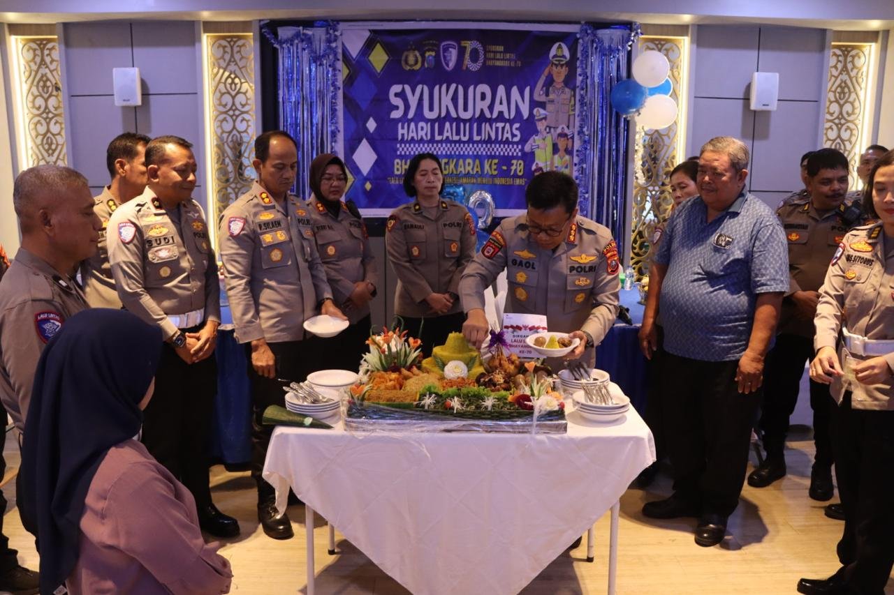 Plt.Kapolrestabes Medan Hadiri Syukuran HUT Lantas Bhayangkara ke-70, Lalu Lintas Moderen Yang Berkeselamatan Menuju Indonesia Emas