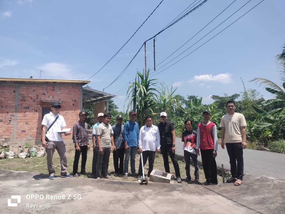 Tim Sertifikasi Kecamatan Tinjau Pembangunan Desa Sanding Marga Rantau Alai