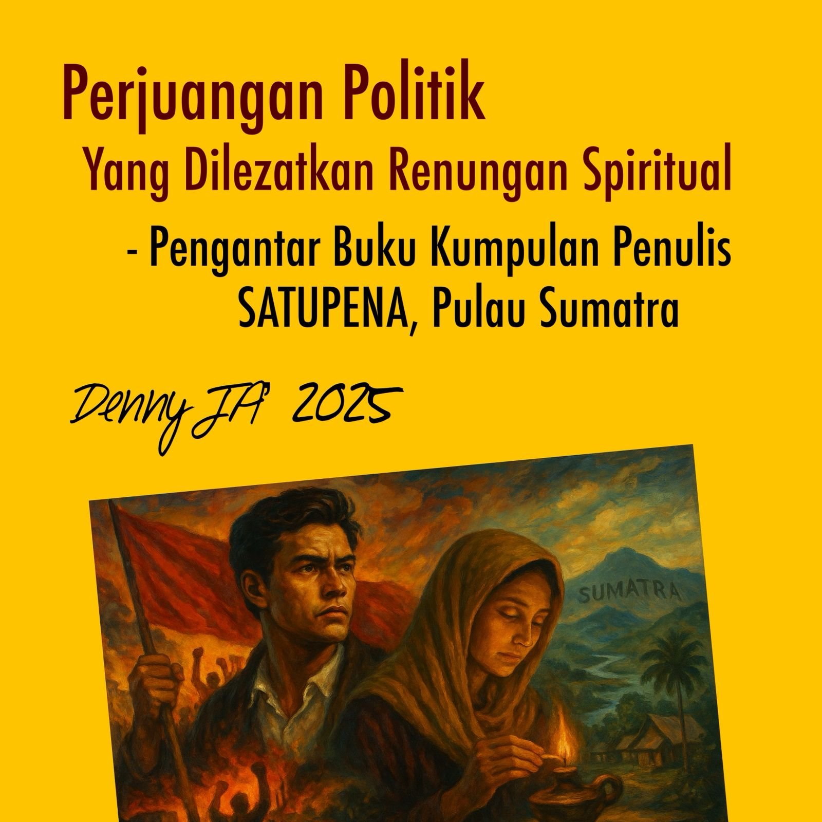 PERJUANGAN POLITIK YANG DILEZATKAN RENUNGAN SPIRITUAL - Pengantar Buku SATUPENA Pulau Sumatra, “Persilangan Sumatra” (2025) PERJUANGAN POLITIK YANG DILEZATKAN RENUNGAN SPIRITUAL - Pengantar Buku SATUPENA Pulau Sumatra, “Persilangan Sumatra” (2025)