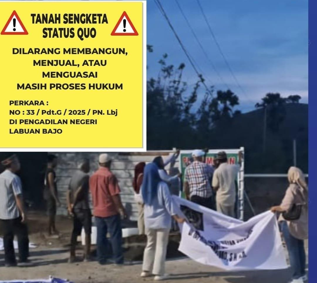 Terduga Mafia Tanah 40 Ha Fiktif di Labuan Bajo, Santosa Kadiman dkk, Diduga Dibeking Oknum TNI di Kodim 1630