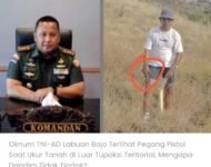 Parah! Oknum Intel Kodim 1630 Labuan Bajo Pamer Senjata Api di Depan Masyarakat