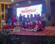 Wakil Bupati Ogan ilir Menghadiri Loucihng Senam Perwosi Hidup Sehat Anak-anak Lewat Lomba Senam