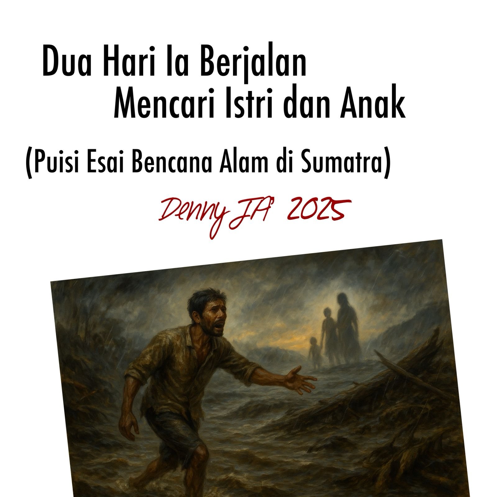Sebuah Puisi Esai DUA HARI IA BERJALAN MENCARI ISTRI DAN ANAK Sebuah Puisi Esai DUA HARI IA BERJALAN MENCARI ISTRI DAN ANAK