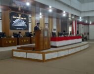 Rapat Paripurna XXV DPRD Ogan Ilir Penyampaiyan Nota penjelasan Ole Bupati Masasidang ke-1Tahun 2025 Atas permitaan Raperda Usul Pemerintahan kabupaten Ogan Ilir