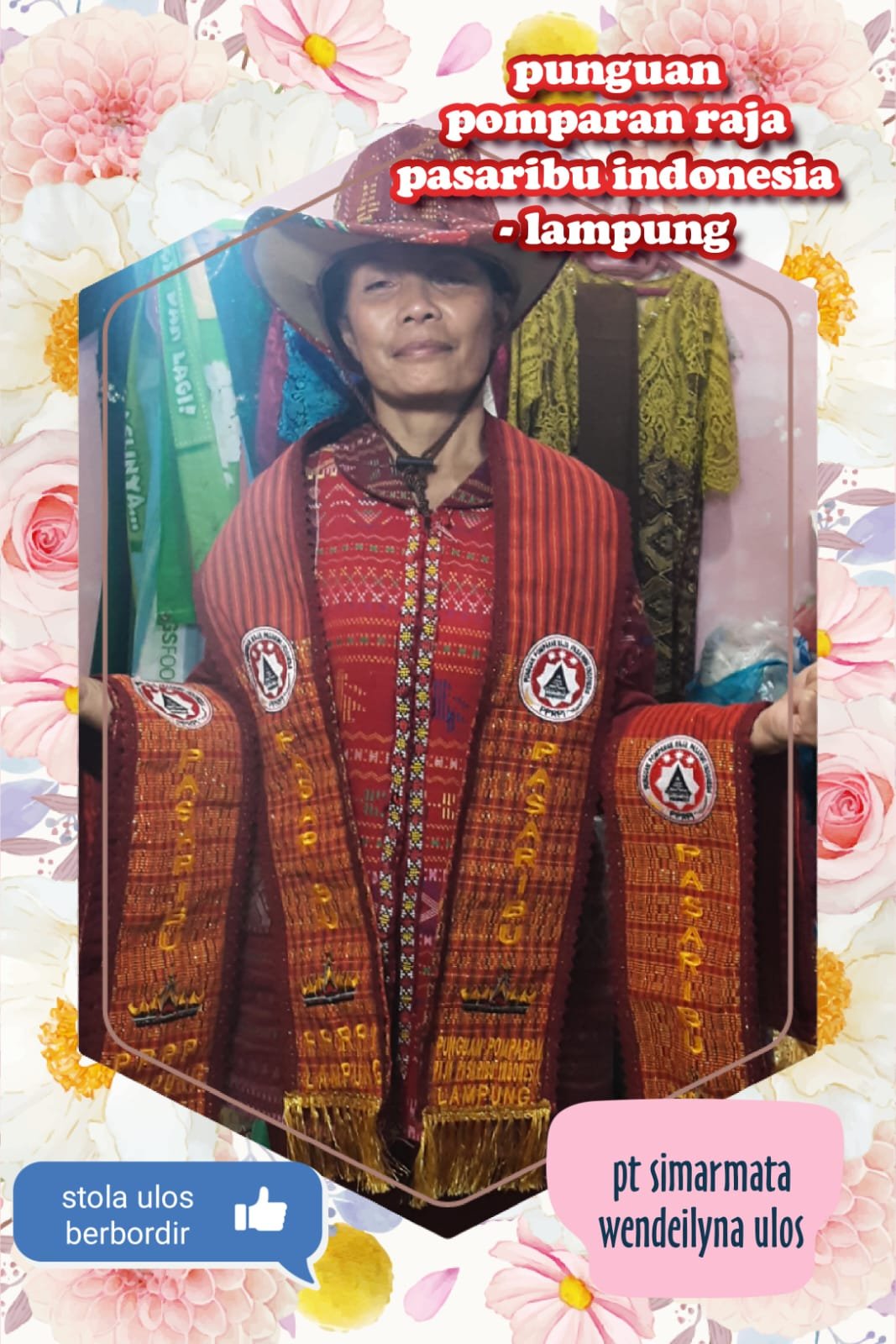 STOLA ULOS PPRPI LAMPUNG KARYA ROTUA WENDEILYNA SIMARMATA DI ALNGIT LUMBAN SUHI SUHI STOLA ULOS PPRPI LAMPUNG KARYA ROTUA WENDEILYNA SIMARMATA DI ALNGIT LUMBAN SUHI SUHI