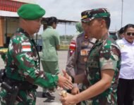 Pangdam XXIV/MT Mayjen TNI Lucky Avianto Tinjau Langsung Pos Kotis Satgas Pamtas Kewilayahan Yonif 123/Rajawali di Papua Selatan