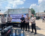 UPAYA STABILKAN HARGA BAHAN POKOK DAN PENGENDALIAN INFLASI, SAT BINMAS POLRES OGAN ILIR BERSAMA BULOG GELAR GERAKAN PANGAN MURAH