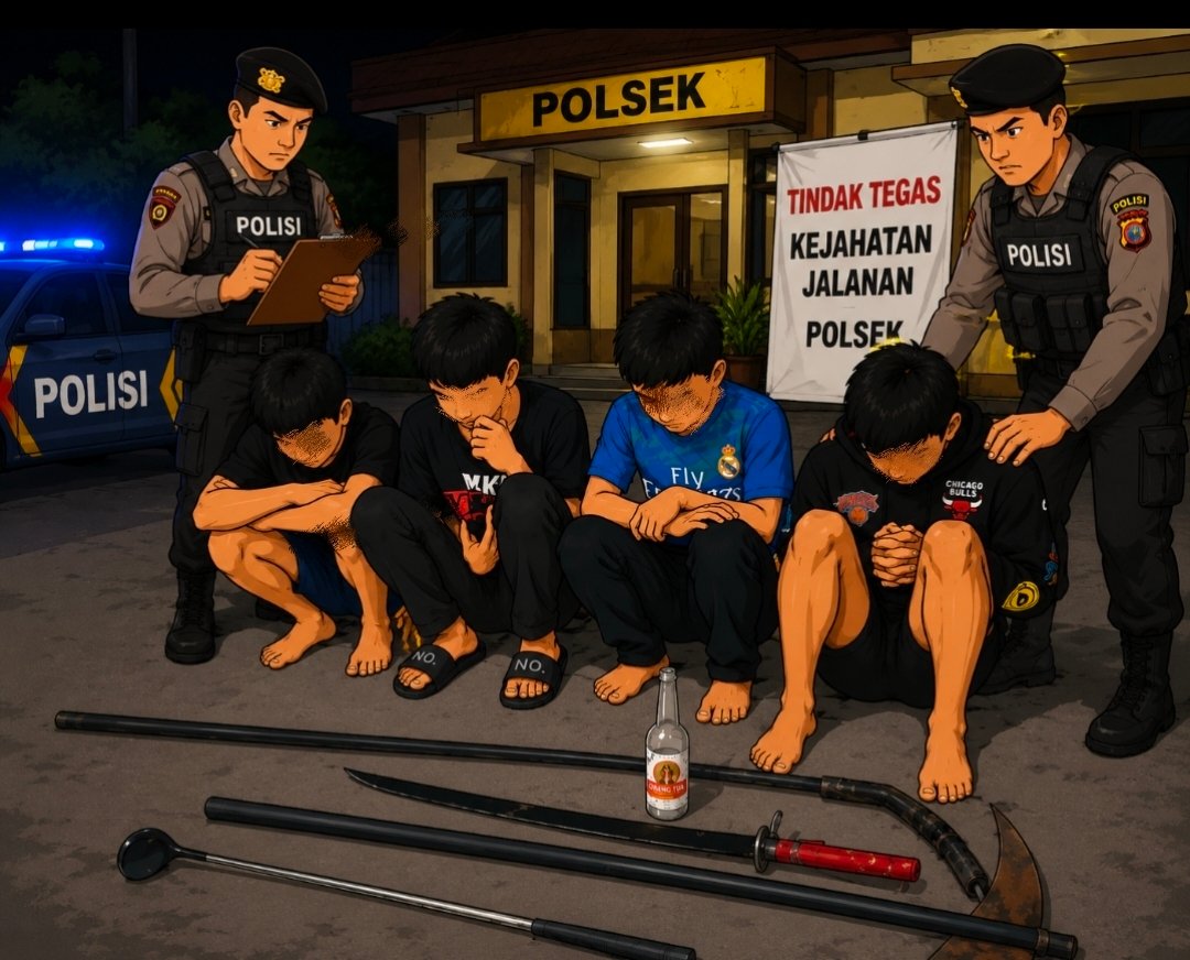4 Remaja Diduga Mau Tawuran, Diamankan Polisi 4 Remaja Diduga Mau Tawuran, Diamankan Polisi
