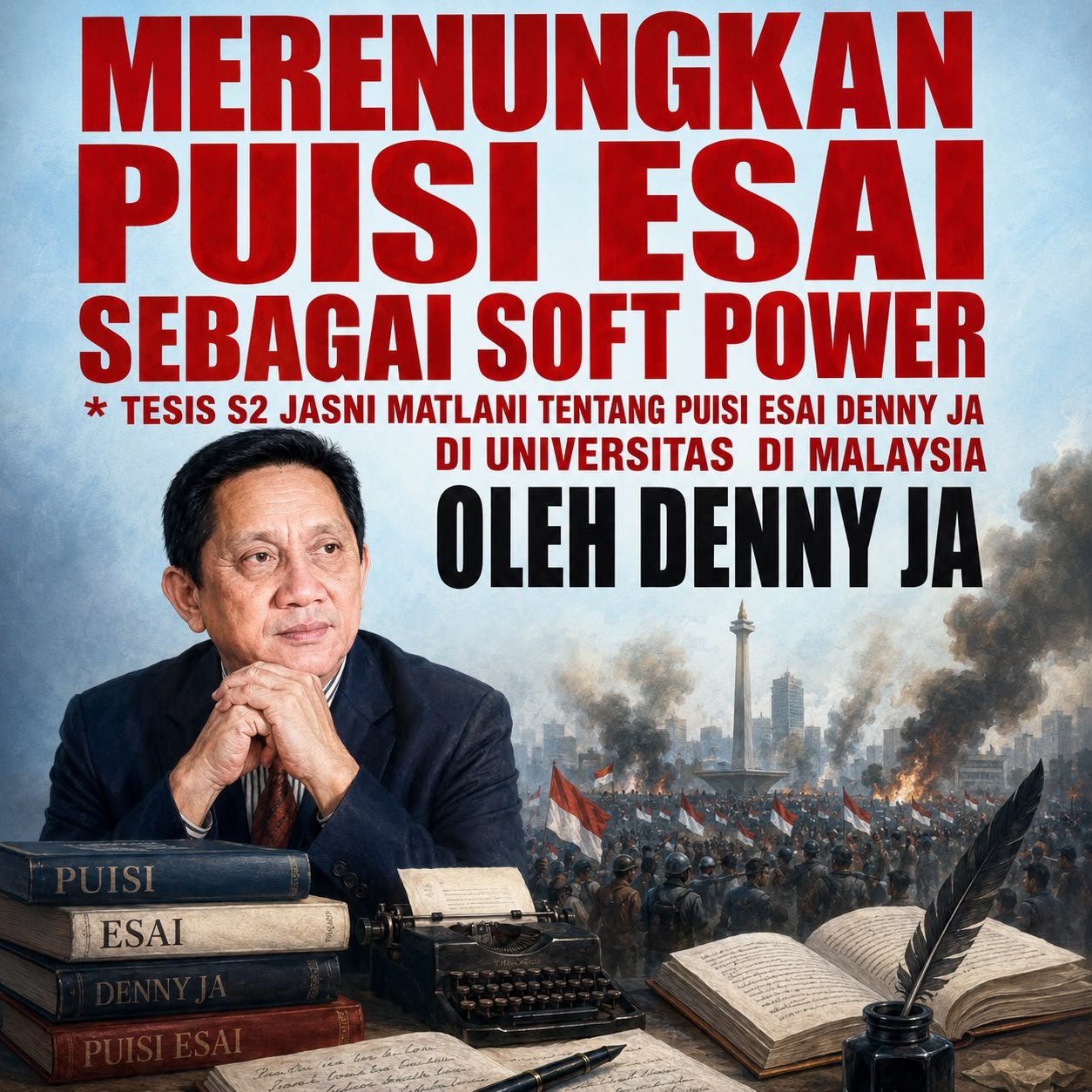 MERENUNGKAN PUISI ESAI SEBAGAI SOFT POWER Tesis S2 Jasni Matlani Tentang Puisi Esai Denny JA di Universitas di Malaysia