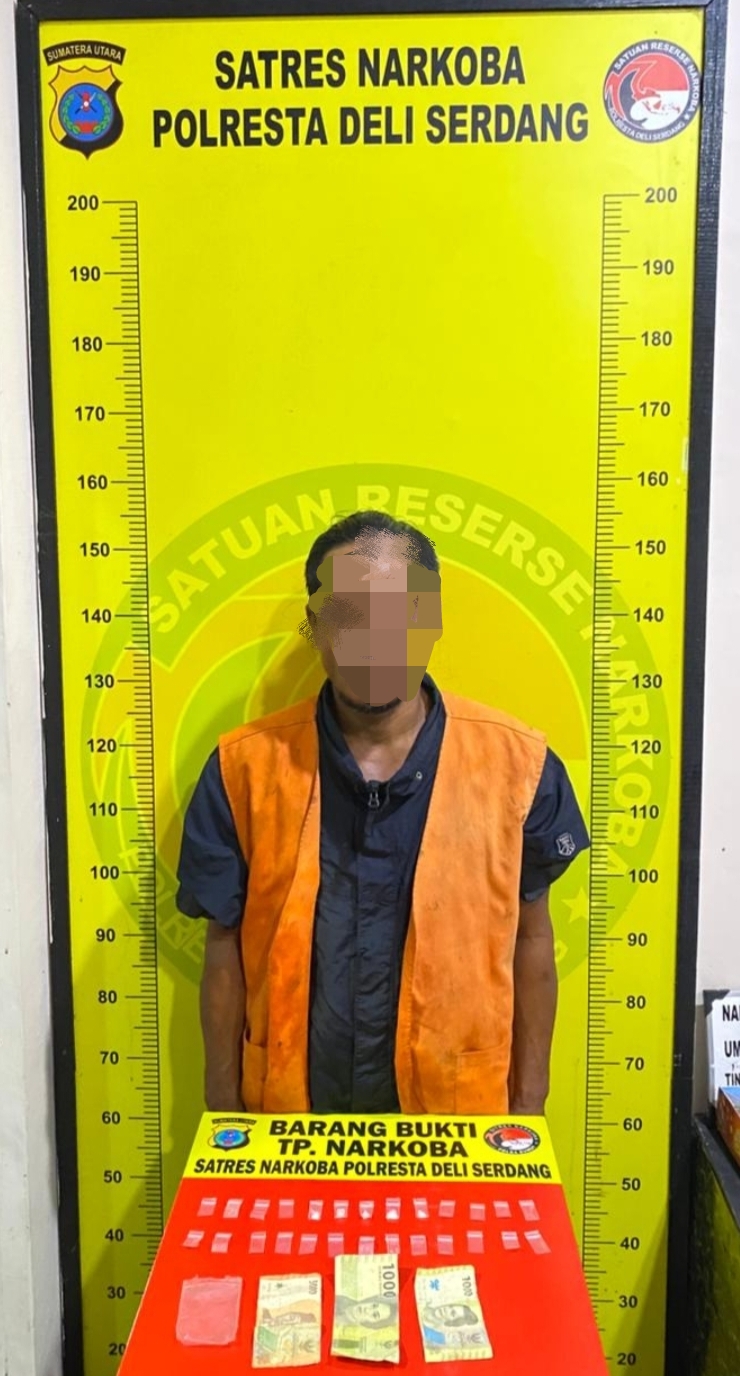 Tim Opsnal Satres Narkoba Polresta Deli Serdang, Tangkap Penjual Sabu