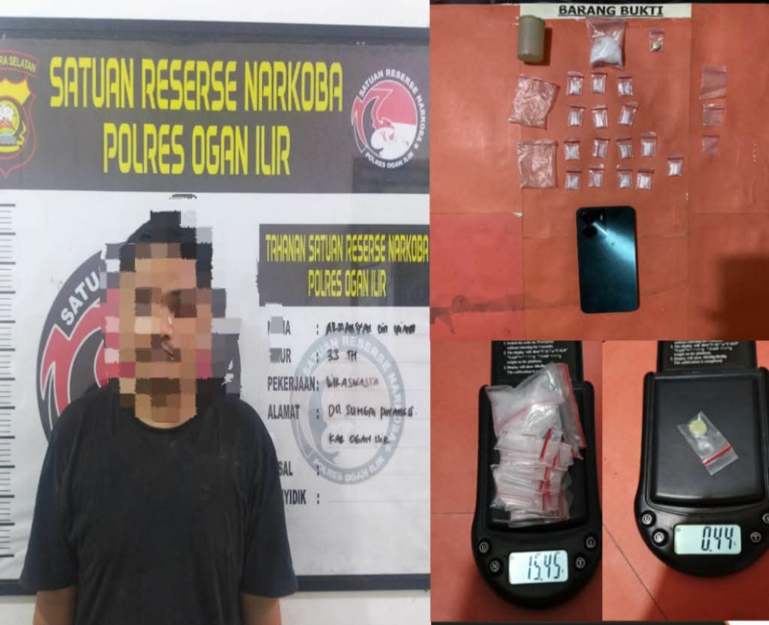 Satresnarkoba Polres Ogan Ilir Ungkap Peredaran Narkotika, Sita 16 Paket Sabu dan Pil Ekstasi