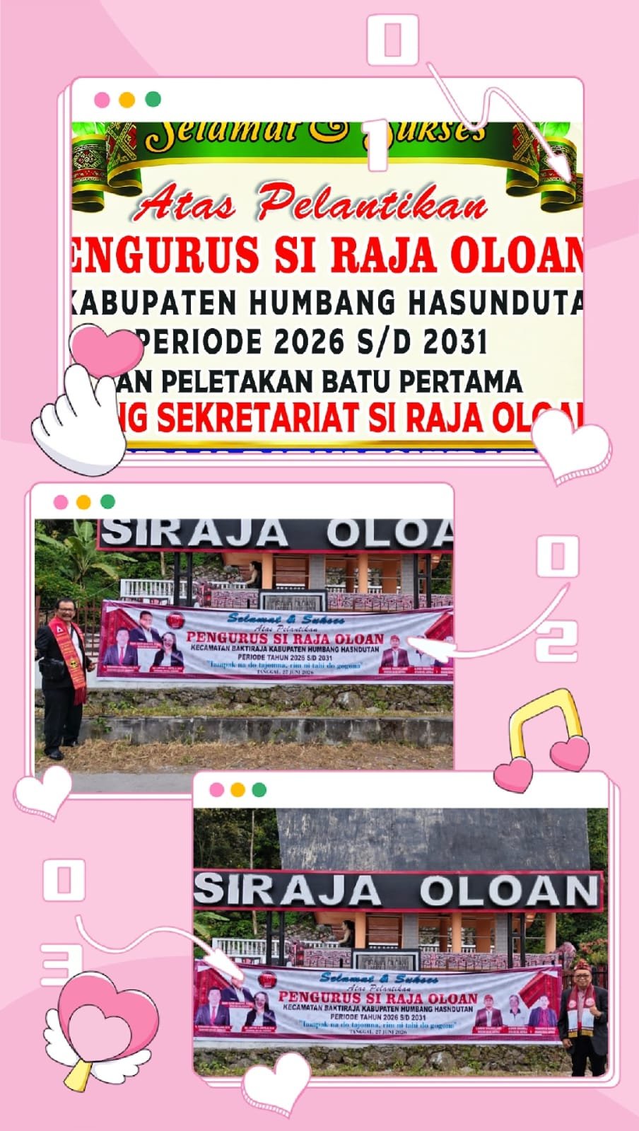 Tokoh Masyarakat Pangururan-Arifin Naibaho, Hadiri Pelantikan Pengurus Si Raja Oloan Kabupaten Humbang Hasundutan