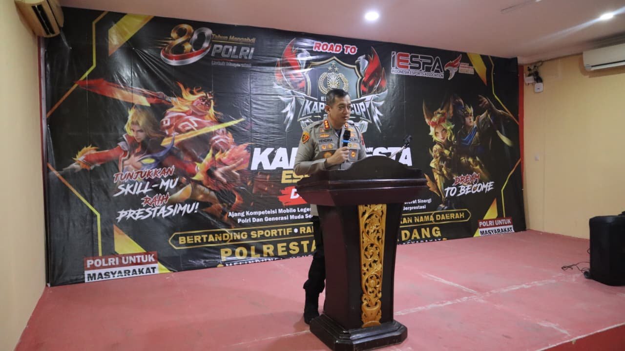 Turnamen E-Sports Mobile Legends Kapolresta Deli Serdang Cup Road To Kapolri Cup 2026, resmi dibuka Kapolresta Deli Serdang