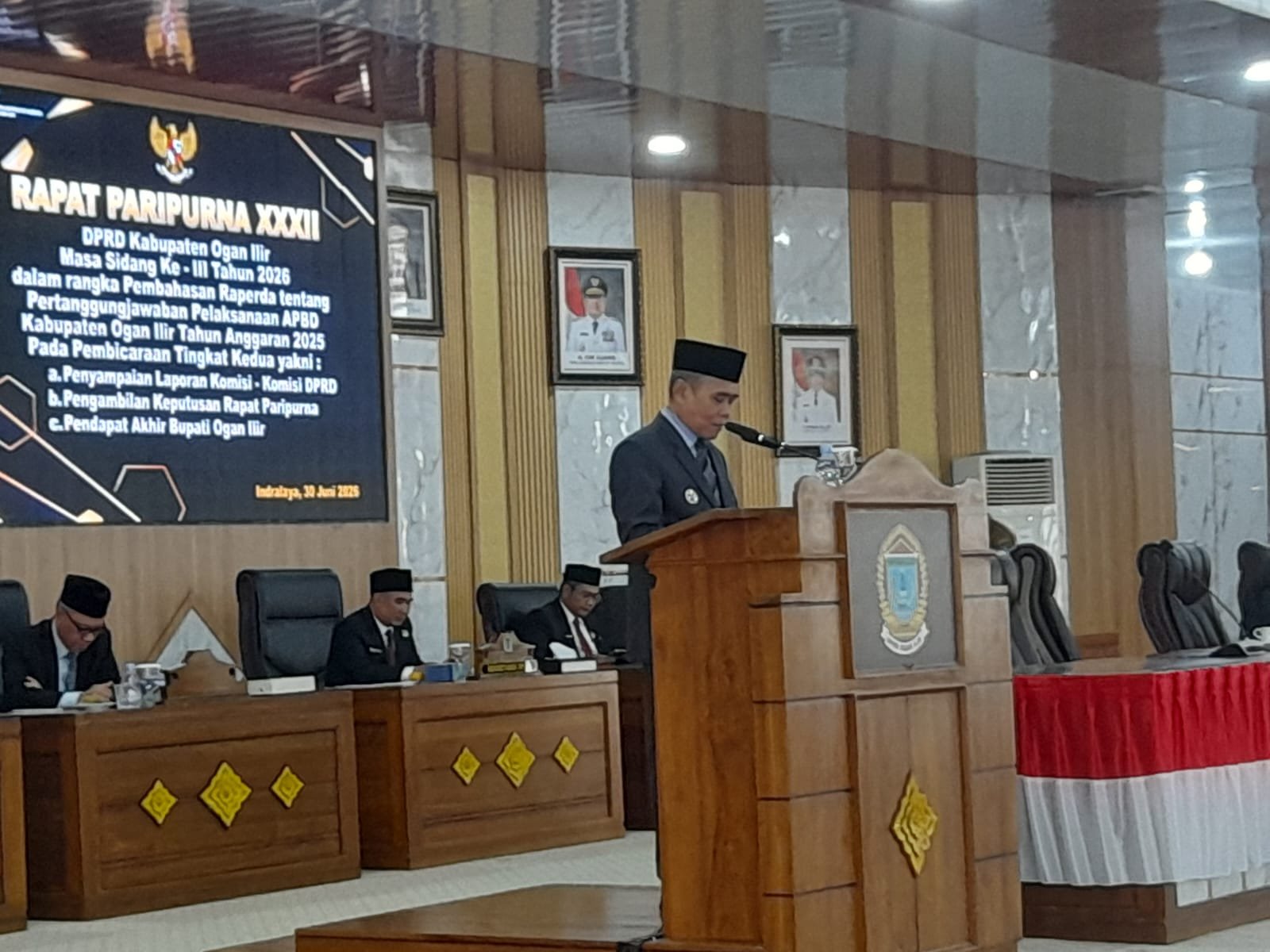 DPRD Ogan Ilir Gelar Rapat Paripurna XXX II Masa Sidang III Tahun 2026