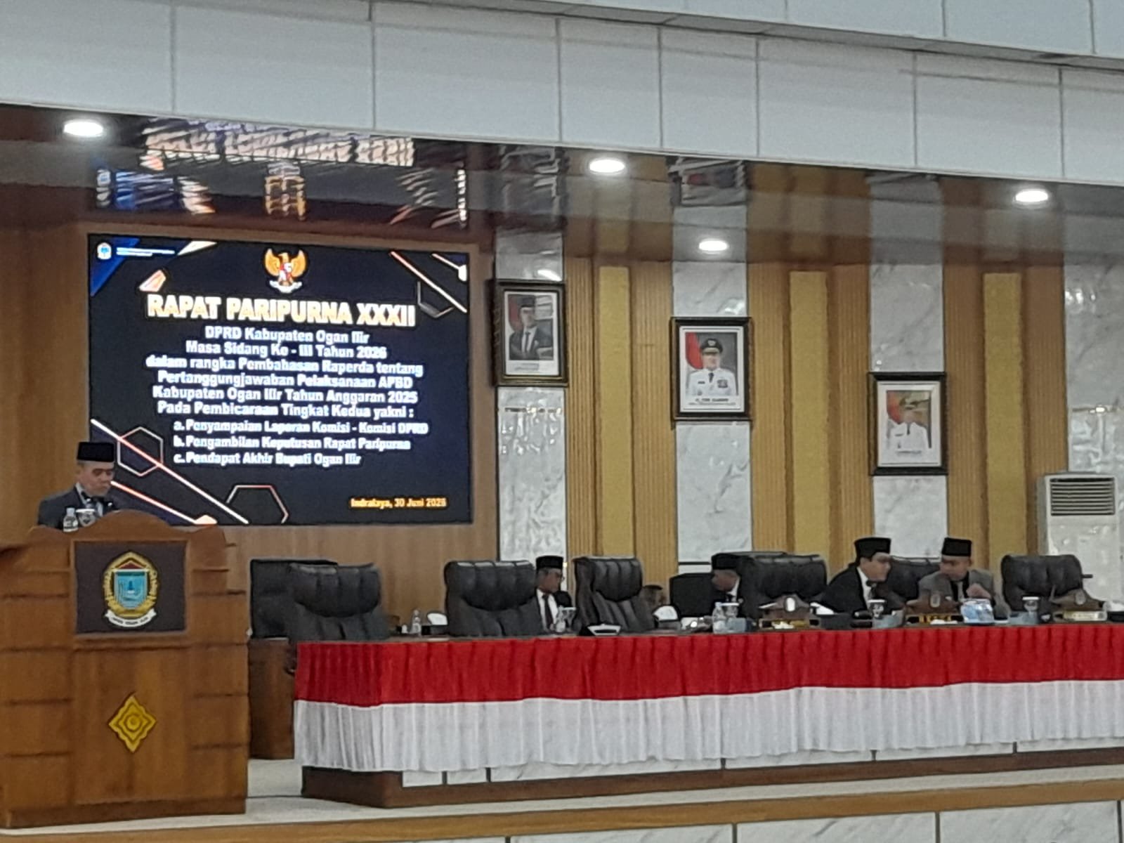 DPRD Ogan Ilir Gelar Rapat Paripurna XXX II Masa Sidang III Tahun 2026
