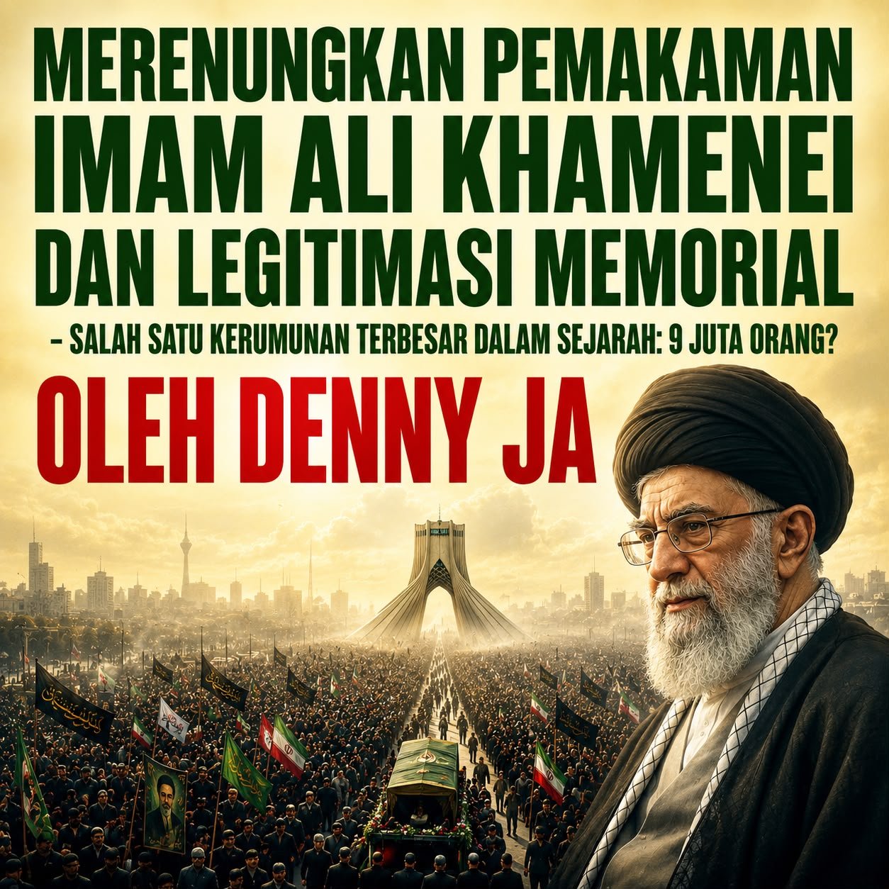 MERENUNGKAN PEMAKAMAN IMAM ALI KHAMENEI DAN LEGITIMASI MEMORIAL - Salah Satu Kerumunan Terbesar Dalam Sejarah: 9 Juta Orang? MERENUNGKAN PEMAKAMAN IMAM ALI KHAMENEI DAN LEGITIMASI MEMORIAL - Salah Satu Kerumunan Terbesar Dalam Sejarah: 9 Juta Orang?