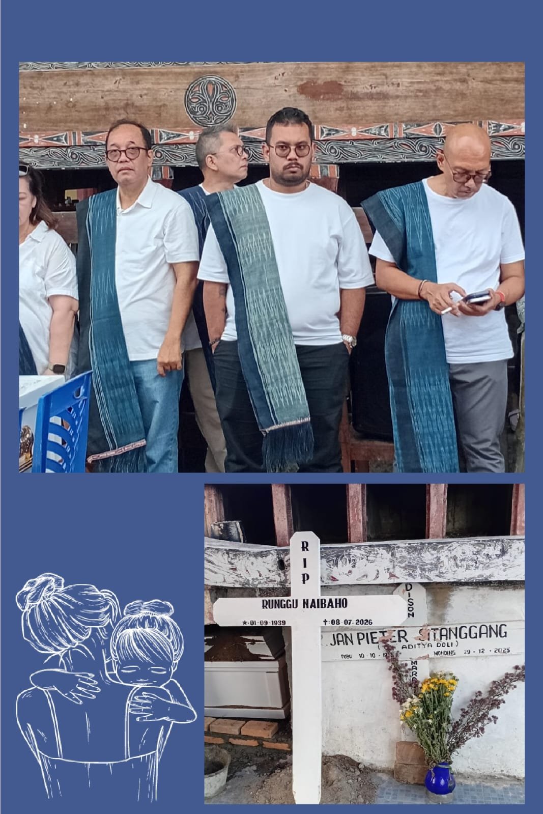 Pemilik PT Simarmata Wendeilyna Ulos Kagumi Ulos Sibolang Yang Dipakai Keturunan alm Rugun Naibaho pada Ibadah Tutup Peti