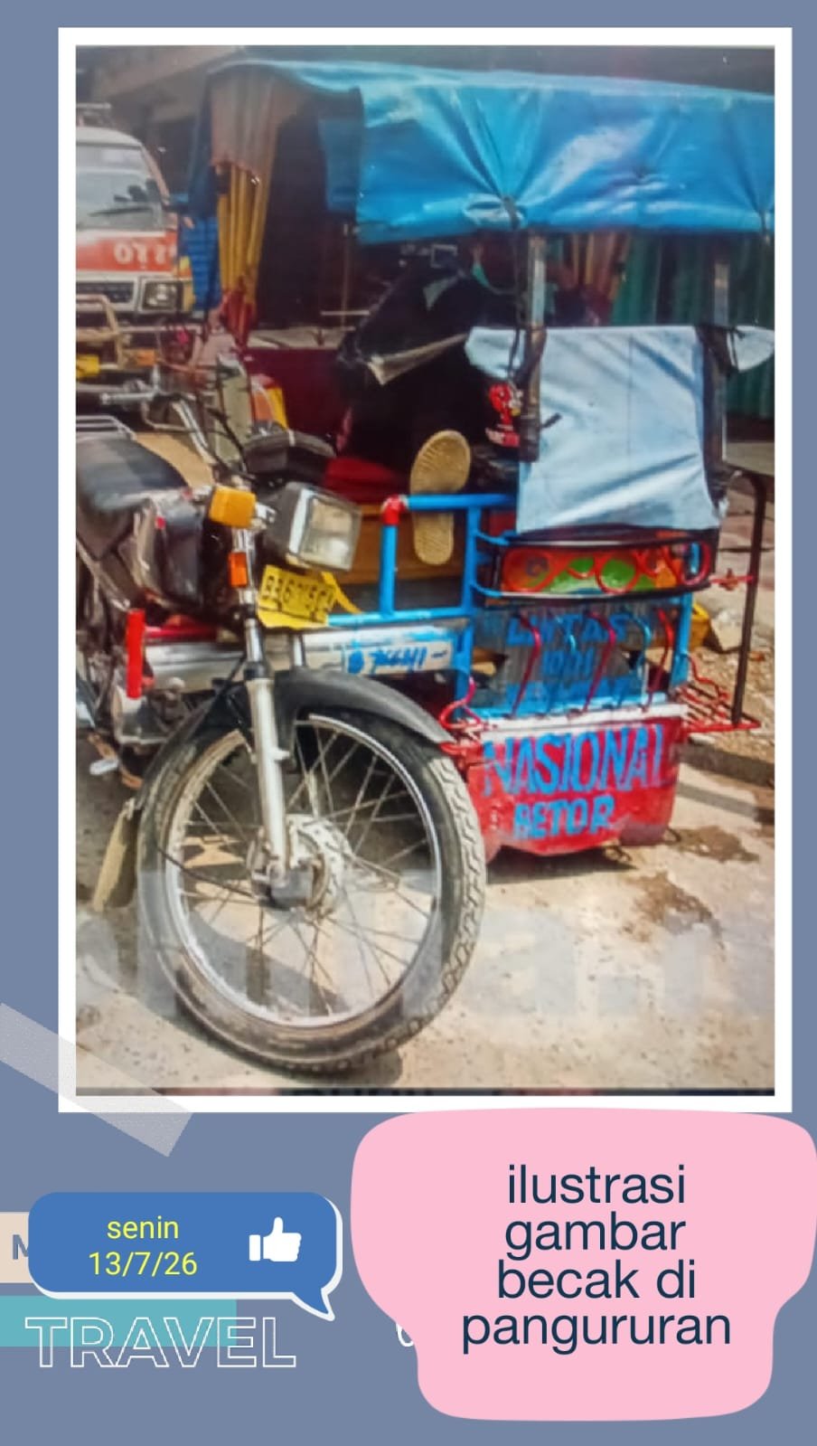 Pengalaman Mengerikan: Tukang Becak di Pangururan Bawa Kabur Kandang Ayam dan Belanjaan Pengalaman Mengerikan: Tukang Becak di Pangururan Bawa Kabur Kandang Ayam dan Belanjaan