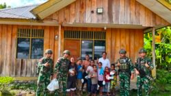 Pos Kout Elelim Satgas Yonif 645/GTY Laksanakan Kegiatan Teritorial Berupa Pembagian Sargal Alkitab dan Pelayanan kesehatan di Distrik Elelim