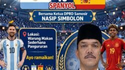 Disediakan Nasgor Dan Bandrek Secara Cuma Cuma, Ketua DPRD Samosir Ajak Warga Nobar Final Piala Dunia 2026 Di RM Sederhana Samping Polsek Pangururan Disediakan Nasgor Dan Bandrek Secara Cuma Cuma, Ketua DPRD Samosir Ajak Warga Nobar Final Piala Dunia 2026 Di RM Sederhana Samping Polsek Pangururan