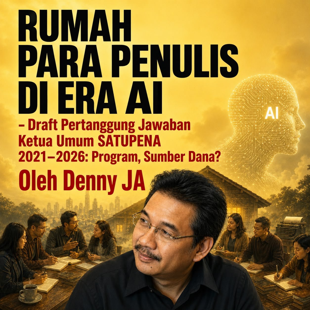 RUMAH PARA PENULIS DI ERA AI - Draft Pertanggungjawaban Ketua Umum SATUPENA 2021–2026: Program, Sumber Dana? RUMAH PARA PENULIS DI ERA AI - Draft Pertanggungjawaban Ketua Umum SATUPENA 2021–2026: Program, Sumber Dana?