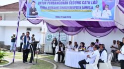 Pembangunan Cathlab RSUD Hadrianus Sinaga Dimulai, Wamenkes RI dan Bupati Samosir Letakkan Batu Pertama