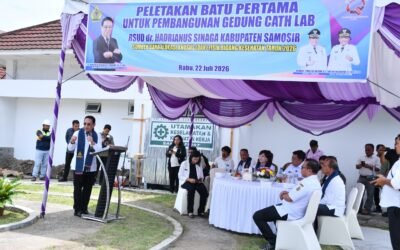 Pembangunan Cathlab RSUD Hadrianus Sinaga Dimulai, Wamenkes RI dan Bupati Samosir Letakkan Batu Pertama