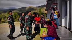 ‎Ibadah Minggu Bersama Warga Distrik Napua Satgas Pamtas RI-PNG Kewilayahan Yonif 645/Gardatama Yudha Guna Mempererat Persaudaraan