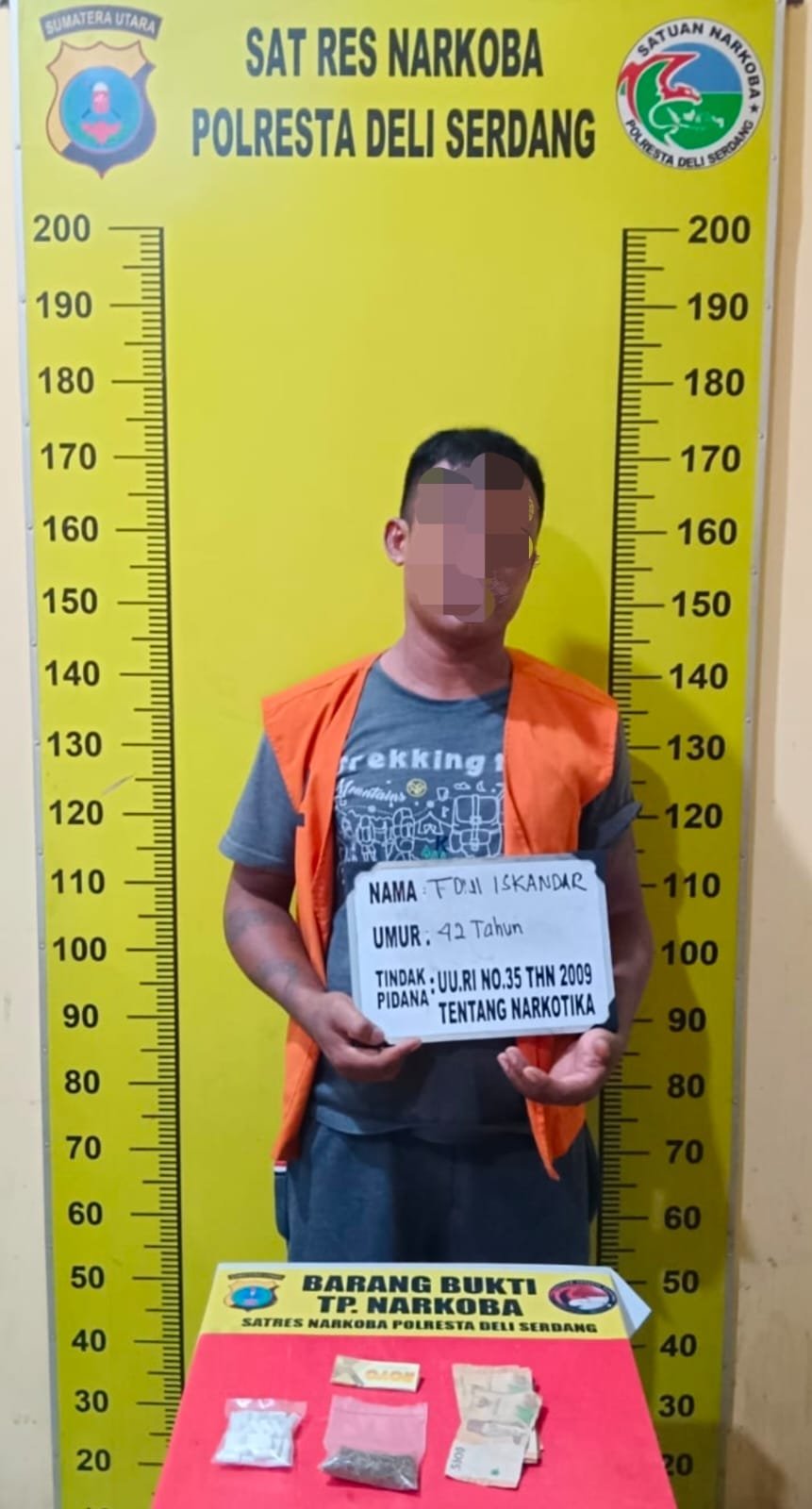 Nekat Bawa Ganja, Diciduk Satres Narkoba Polresta Deli Serdang