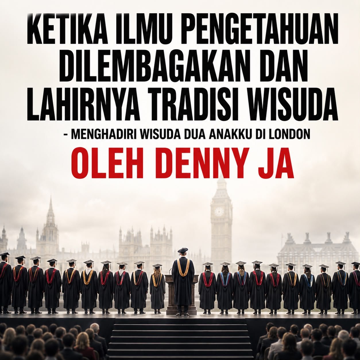 KETIKA ILMU PENGETAHUAN DILEMBAGAKAN DAN LAHIRNYA TRADISI WISUDA