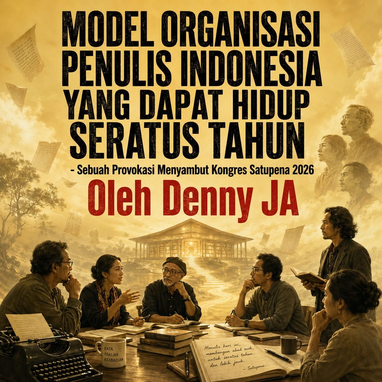 MODEL ORGANISASI PENULIS INDONESIA YANG DAPAT HIDUP SERATUS TAHUN — Sebuah Provokasi Menyambut Kongres SATUPENA 2026 MODEL ORGANISASI PENULIS INDONESIA YANG DAPAT HIDUP SERATUS TAHUN — Sebuah Provokasi Menyambut Kongres SATUPENA 2026