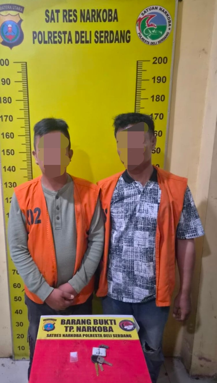 Simpan Shabu, 2 Warga Sergai Diamankan Satres Narkoba Polresta Deli Serdang