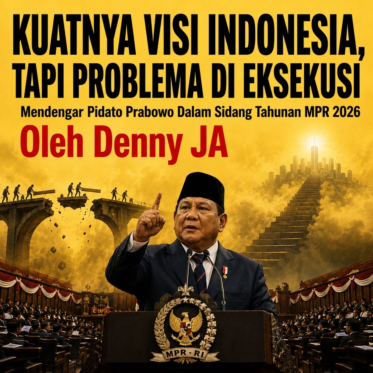 Mendengar Pidato Prabowo Dalam Sidang Tahunan MPR 2026 KUATNYA VISI INDONESIA, TAPI PROBLEMA DI EKSEKUSI