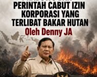 PRABOWO DAN PERINTAH CABUT IZIN KORPORASI YANG TERLIBAT BAKAR HUTAN