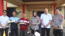 KAPOLRES OGAN ILIR KEMBALIKAN LANGSUNG MOTOR KORBAN CURANMOR, PEMILIK UCAPKAN TERIMA KASIH