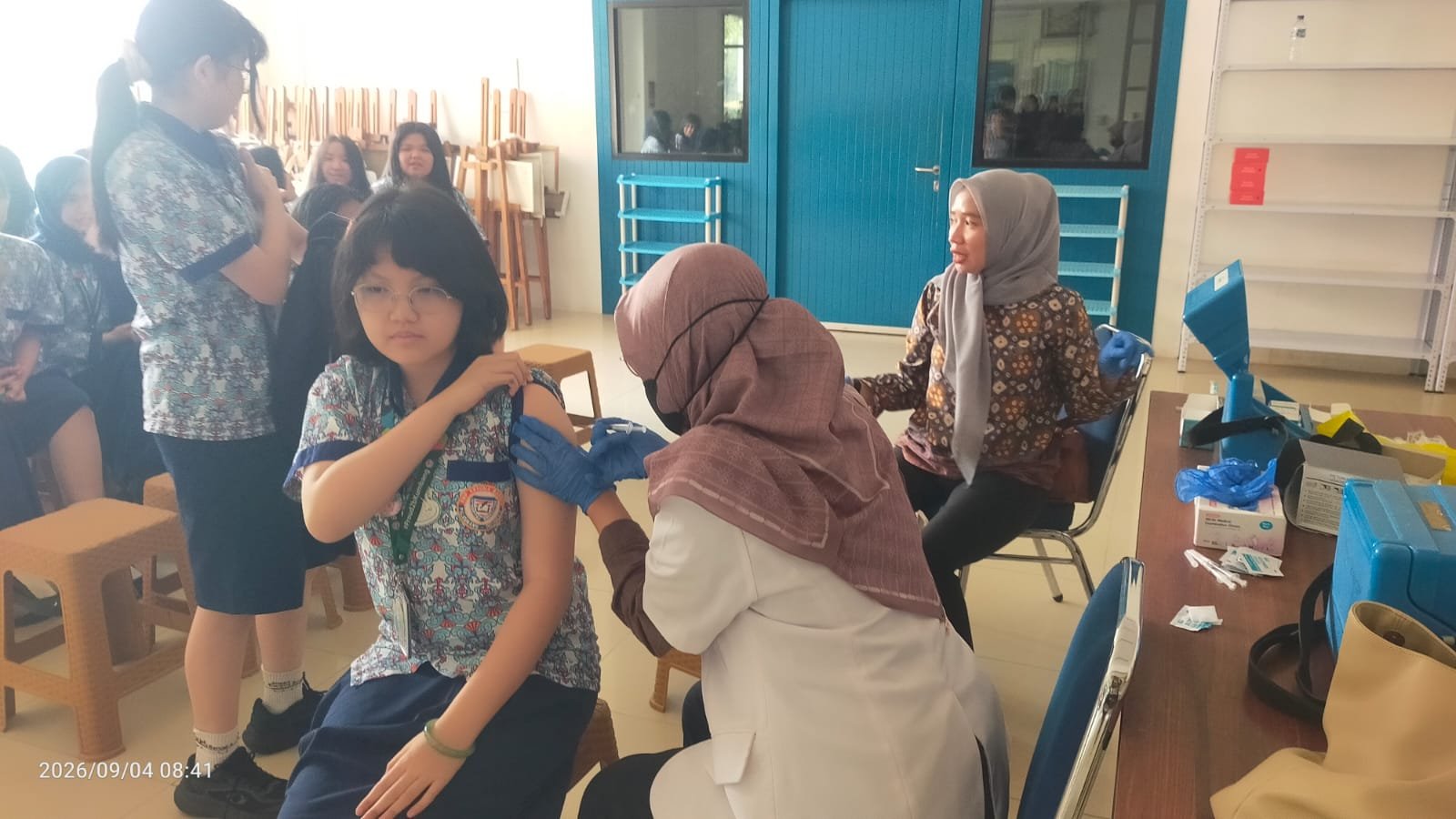 Puskesmas Kenten Gelar Program Imunisasi HPV untuk Siswi SMP Kusuma Bangsa Palembang: Langkah Krusial Cegah Kanker Serviks Sejak Dini