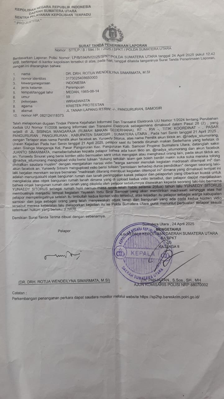 Laporan UU ITE Sudah 1,5 Tahun Didiamkan, Wendeilyna Kini Siap Diperiksa di Polres Samosir: Mampukah Perkara Dibuat Terang? Laporan UU ITE Sudah 1,5 Tahun Didiamkan, Wendeilyna Kini Siap Diperiksa di Polres Samosir: Mampukah Perkara Dibuat Terang?